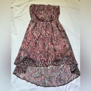 Papaya Pink Paisley Midi Dress
